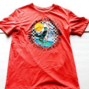 Falls Creek Boys T-Shirt Dinosaur Venice Beach Surf Short Sleeve XL 14-16